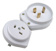 Вилка+розетка Inhome РШ/ВШ 32А 250В пластик встраив белый 9133