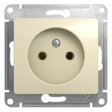Розетка Glossa 1-ая б/з механизм бежевый (20/160)