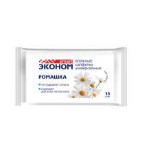 Салфетки влаж  15шт универсальные Ромашка Смарт (108)*