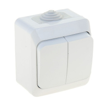 Выкл Этюд 2-ОП IP44 белый (14)