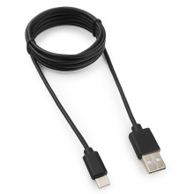 Каб USB-TypeC 1.8м Гарнизон 2.4A чёрный пакет (200)