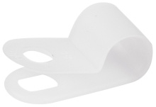 Скоба под винт  6мм белый 50шт Rexant (10)