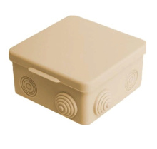 Коробка TDM 100х100х55мм крем IP54 8ввода штрихкод (18)