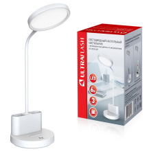 Св-к наст диод Ultraflash UF-818 С01 6Вт 6000К 300Лм белый пенал (60)