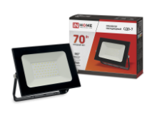 Прожектор диод  70Вт 6500К 6300Лм IP65 черный Inhome СДО-7 (40)