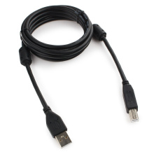 Каб. USB AM-BM 1.8 м Cablexpert PRO двойное экранирование 2 ферр. кольца черный, пакет (200)