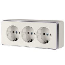 Розетка Werkel Gallant 3-ая с/з шторки сл кость (10)