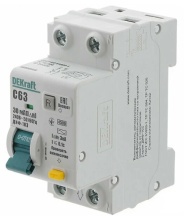 ДИФ 1Р+N 63А 30мА АС 4,5кА С DEKraft ДИФ-103 (6)