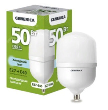 Лампа диод HP  50Вт Е40 4000К 5000Лм d123x230мм Generica (20)