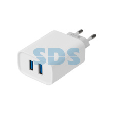 Адаптер 220В USBx2 Rexant 2.4A белый (200)