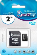 micro-SD SmartBuy  2GB + адаптер (SD)