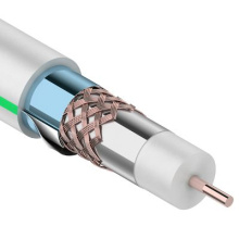 Кабель RG-6U 75 Ом Cu/Al/Cu/Al 90% Rexant тройной экран белый (100/500)