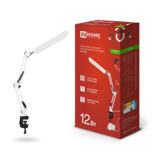 Св-к наст диод струбцина Inhome PLUS ССC-05Б 12Вт 6500К 500Лм адаптер белый (5)