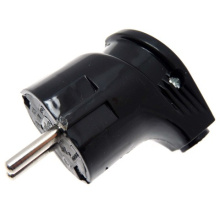 Вилка Универсал угловая с/з 16А чёрная (30/300)