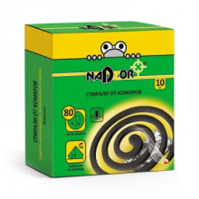 Спирали от комаров Nadzor 10шт без запаха черные (60)