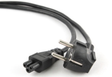 Кабель пит. для ноутбуков 1.8м 10A 3pin EURO Cablexpert черный пакет (1/100)