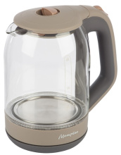 Чайник электр стекло Матрёна MA-006 1.8л 1500Вт бежевый (12)