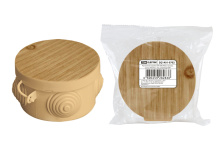 Коробка TDM ø85х40мм сосна IP54 4ввода штрихкод (32)