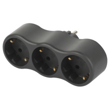 Тройник ЭРА Style 10А с/з черный (10)