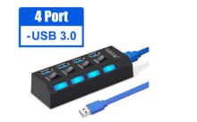 USB-хаб SmartBuy  USB 3.0 7304-B 4 порта выключатели порта с индикацией черный