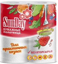 Полотенца SunDay 2сл 2шт (30/420)