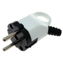 Вилка Универсал угловая с ушком с/з 16А белая (35/350)**