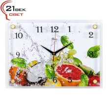 Часы настенные стекло 25*35 Фрукты (1/10)