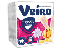 Салфетки Veiro 1слой  белые 100шт (45/1260)*