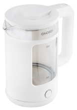 Чайник электр стекло Energy E-256 1.5л 1500Вт белый (12)