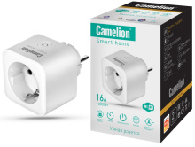 Умная розетка одинарная Camelion BNS/SH-1 16A WiFi (10/50)