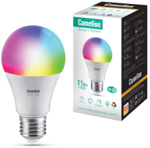 Умная лампа диод А60 11Вт Е27 RGBСW WiFi Camelion LSH11 (10)