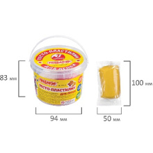 Пластилин на растительной основе (тесто для лепки) Пифагор  7 цветов 420 г пластиковое ведро (6/12)