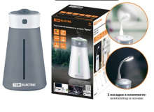 Портативный увлажн. воздуха TDM Ареал мини 0,38л RGB вентилятор ночник серый (32)