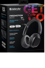 Гарнитура полнораз Defender B640 FreeMotion Bluetooth, 200 mAч, складная, зарядка TypeC, чёрный (20)