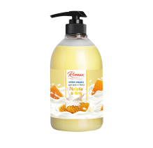 Мыло крем 1л RoMaX дозатор Молоко и мед (8)