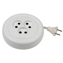 Удл-рулетка 3гнезда  5.0м б/з ШВВП 2200Вт 2x0.75мм² Эра (10)