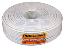 Кабель RG-6U 75 Ом CCS/Al/Al 32% Proconnect Light белый (100/600)
