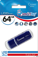 Флэш-диск SmartBuy 64GB USB 3.0 Crown синий