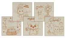 Набор досок для выжигания 5шт "Открытки" TDM (50)