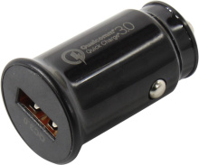 Адаптер авто USB Cablexpert UC-CAR22 18Вт 3A QC3.0 чёрный пакет (200)
