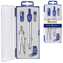 Готовальня Brauberg "Student Oxford" 5предметов:циркуль+кронциркуль,держатель,грифель,точилка (1/10)