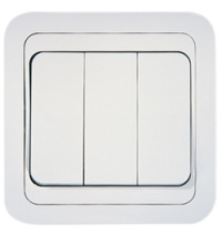 Выкл. Makel Mimoza 3кл. белый (12)