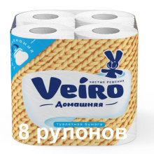 Veiro 2сл Домашняя  8шт белый (6/288)*