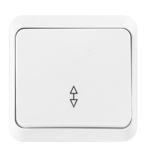 Выкл Smartbuy Юпитер 1кл проход белый (10/200)