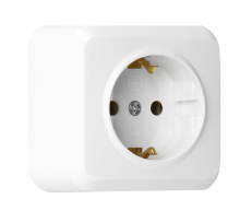 Розетка Smartbuy Юпитер 1-ая с/з белый (10/200)
