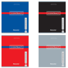 Тетрадь  48л. А5 клетка Brauberg "КОНТРАКТ" обложка картон ассорти (1/10/100)