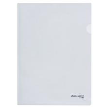 Папка-уголок Brauberg  А4 прозрачная 0,10 мм (50/700)