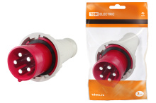 Вилка 035 3Р+РЕ+N 63А 380В IP54 TDM (2)