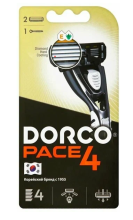 Станок Dorco Pace 4NEW 4лезвия 1шт+2сменных кассет  (6/36)