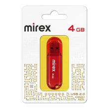 Флэш-диск Mirex  4GB Candy красный